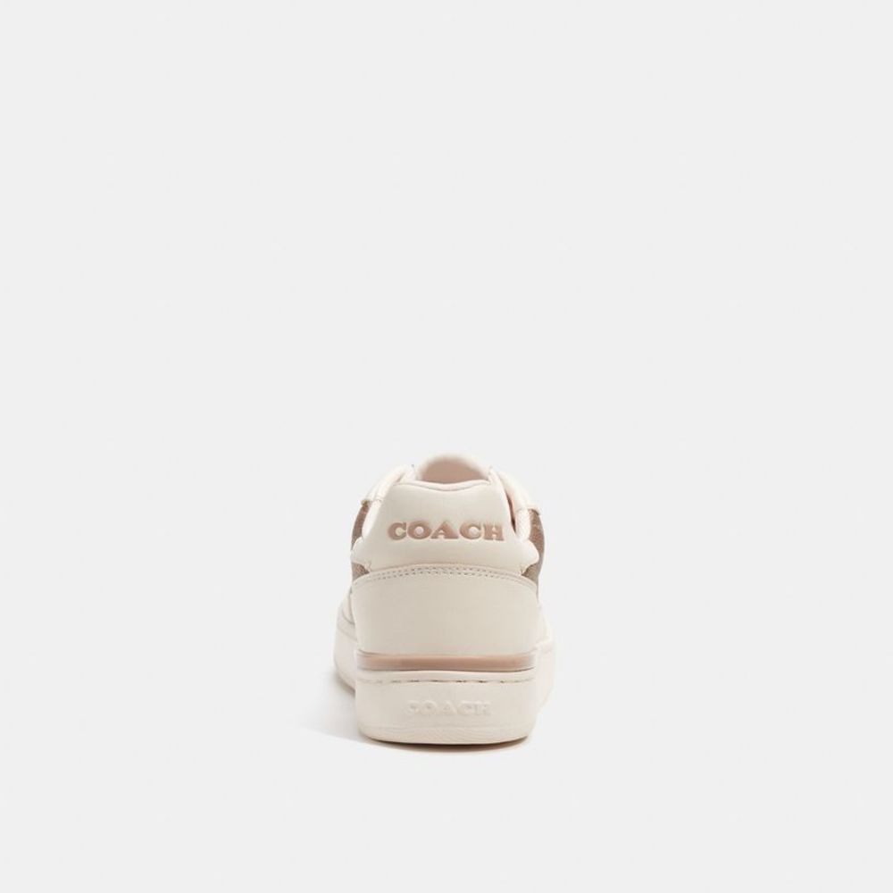 NWT Coach Outlet Clip Court Low Top Sneaker In Signature Canvas - Picture 4 of 7
